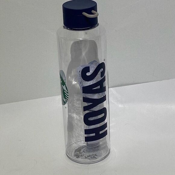 Starbucks Clear Georgetown University Hoyas Reusable Plastic Water Bottle OS NWT - Picture 1 of 6